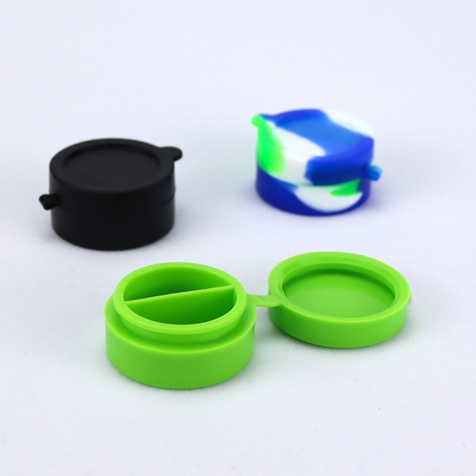 4 Type 2 Ml 5 Ml 7 Ml 10 Ml Anti-aanbak Siliconen Container Opbergdoos Voor Olie Wax Jar Dab wax Container Willekeurige Kleur