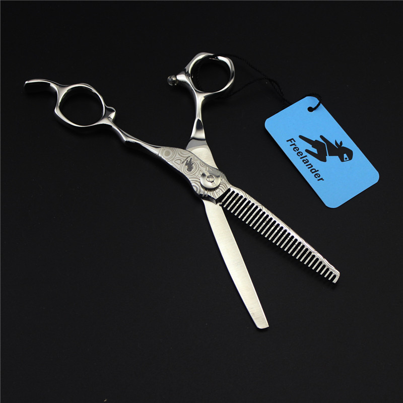 6 ZOLL Damaskus Friseur Schere Haare Schneiden und Effilierschere Haarschere mit diamant