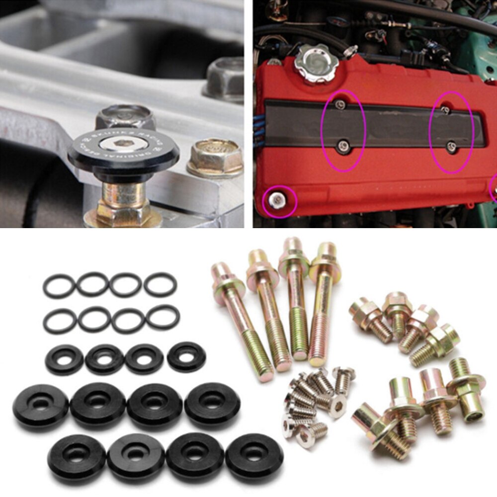 1 Set Nut Kit Bolt Cover Engine Valve Washer Seal Durable