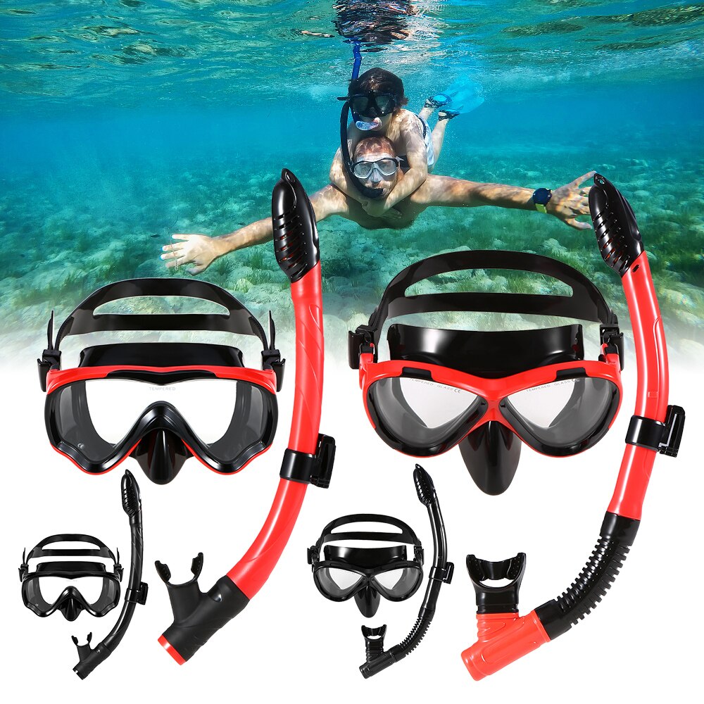 Snorkel Set for Kids & Adults - Dry Top Snorkel Mask - Scuba Diving & Swimming Gear