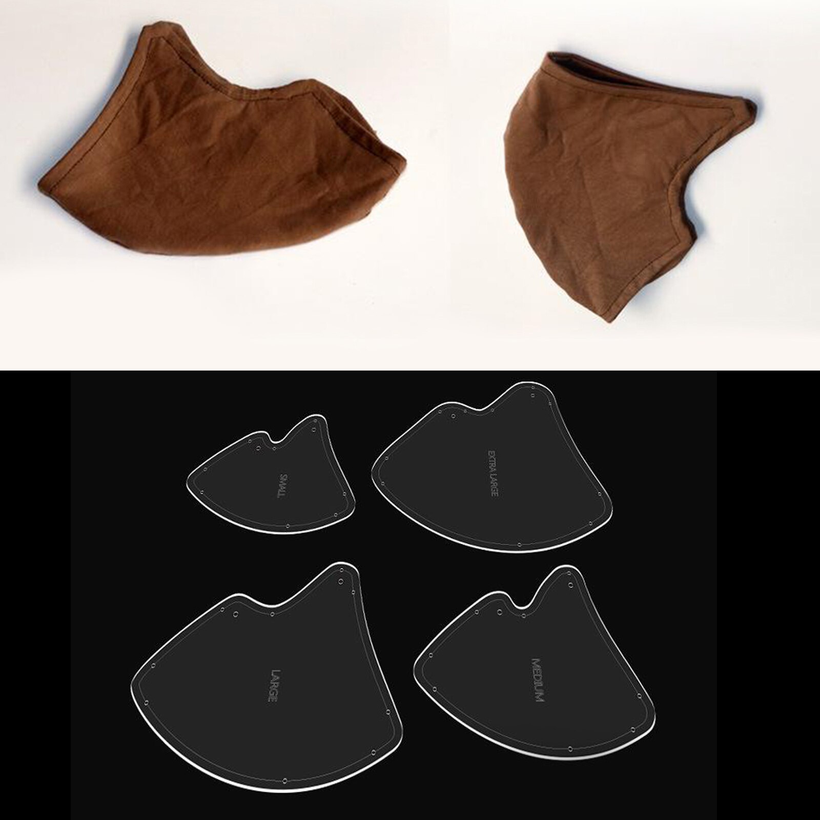 1 Set Acryl Gezichtsmasker Template Transparante Naaien Gids Professionele Masker Maken Clear Template, Verschillende Grootte-3 Soorten: Type C