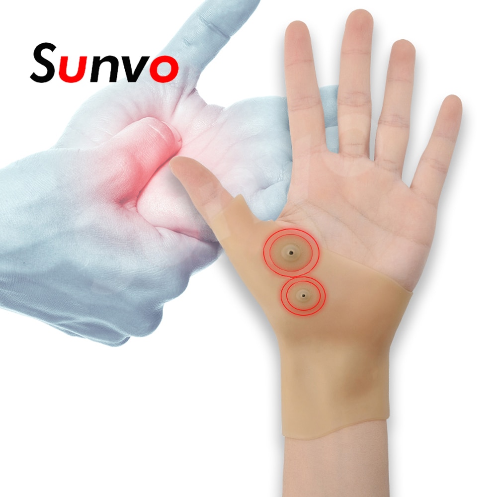 Sunvo magnetterapi håndledshandske til arthritis tenosynovitis tryk smertelindring massage tommelfingerstøtte handsker seler indsatser