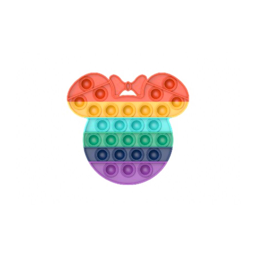 Push Bubble Sensory Fidget Silicone Stress Reliever Squeeze Toy Autism Funny Anti-stress Reliever Rainbow Educational Toys