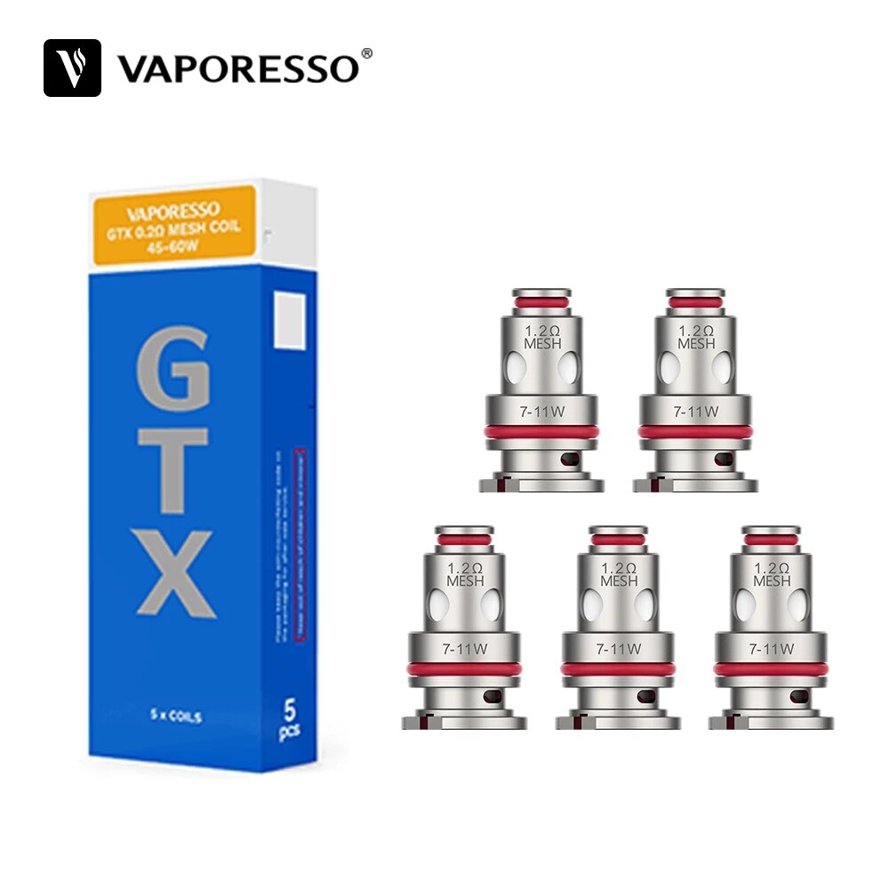 Original Vaporesso GTX Coils 0.15/0.2/0.3/0.6/0.8/1.2ohm Mesh Coil For PM80 LUXE80 PM30 PX80 PM40 GTX GO/ONE GEN NANO XIRON