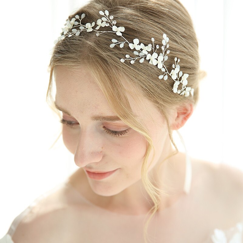 bride handmade jewelry wedding hair accessories hair inserted in the forest flower hairpin wedding headdress