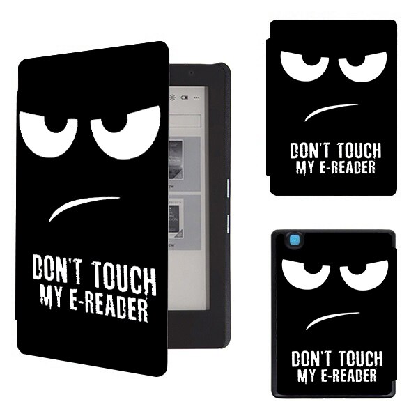 Smart etui til kobo aura  h2o edition 2, 6.8 tommer vandtæt ereader magnetisk cover, slim læder funda capa: Dyj
