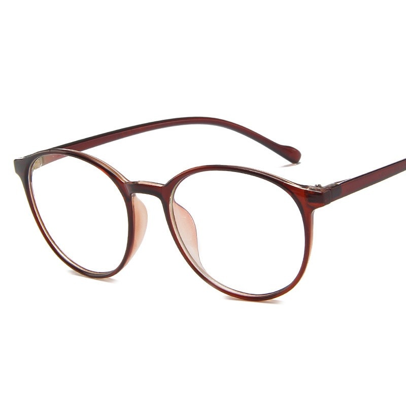 Gafas redondas de estilo Vintage para mujer, anteojos con marco óptico de espejo plano clásico para adulto, gafas de cuidado con visión Unisex