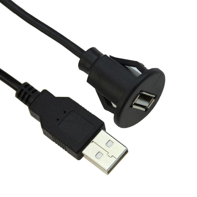 1m bil dashbord monter en hann til en kvinnelig usb 2.0 socket skjøtepanelkabel