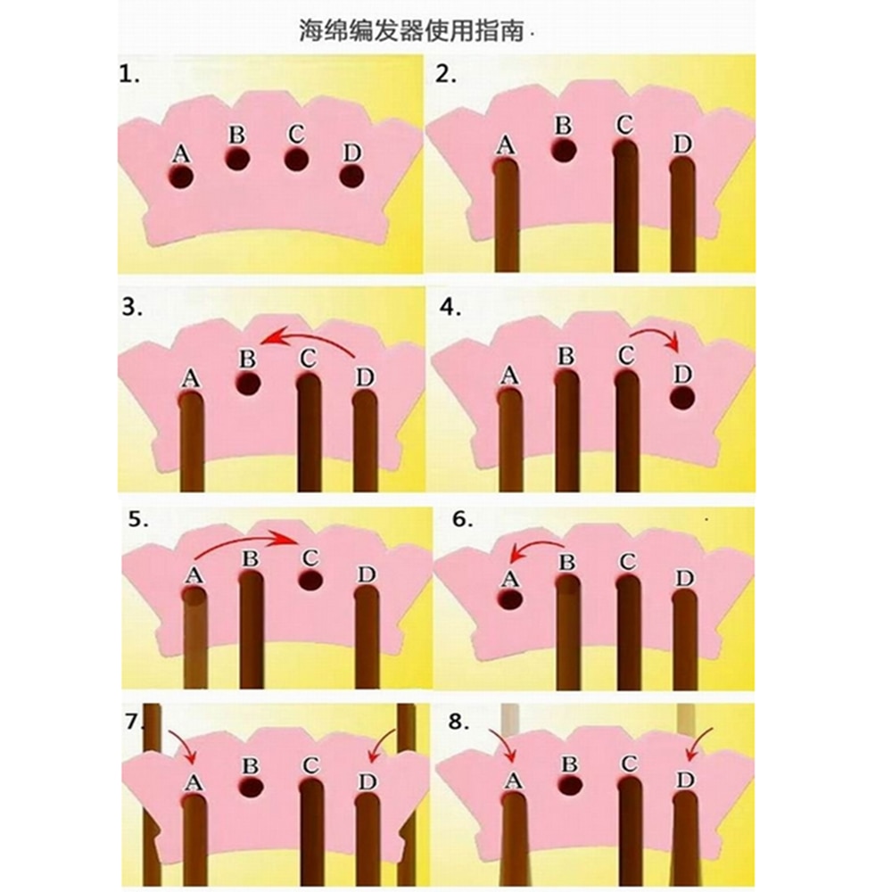 1Pc Charmante Franse Stijl 1Pcs Vrouwen Meisjes Diy Spons Haar Braider Vlecht Haar Twist Vlechten Tool Haar styling Tools