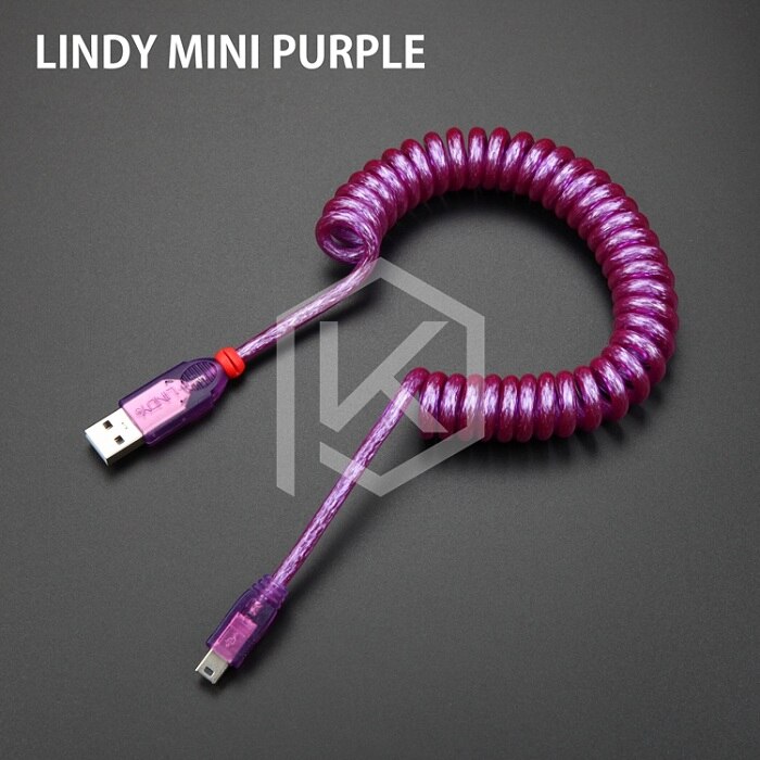 Lindy kabel wire mekanisk tastatur  gh60 usb kabel mini usb port til poker 2 gh60 keyboard kit gør det selv: Lindy mini lilla