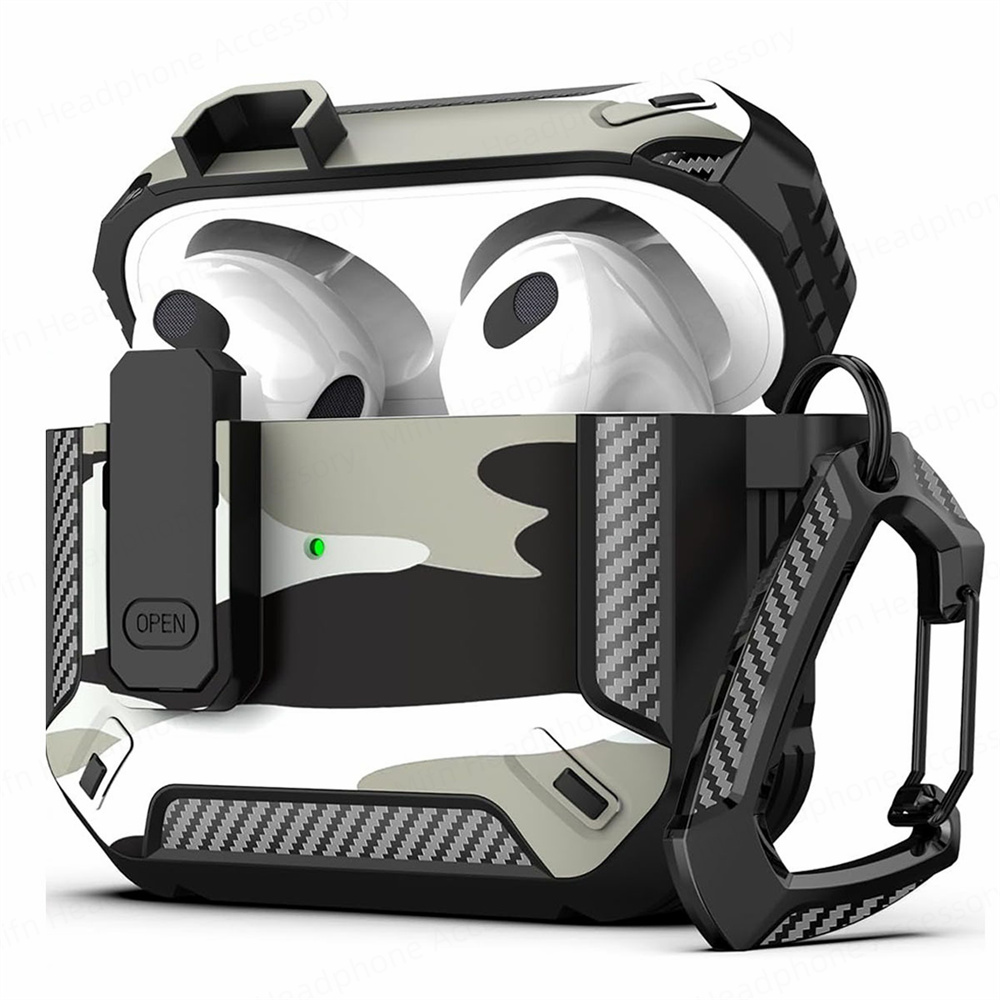 Voor AirPods 4 Case (USB C) Draadloze Bluetooth beschermhoes 2024 schakelaar Hoofdtelefoon gevallen Voor Apple Airpods 4e Gen Funda: LVORY