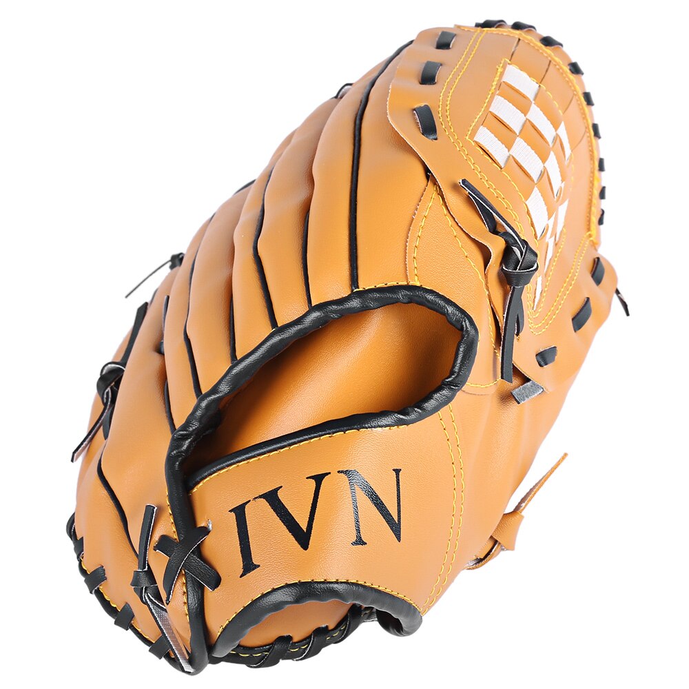 PVC Leather Left Hand Baseball Glove Outdoor Sports Brown Glove 11.5"/12.5" Softball Baseball Practice Equipment for Men Women