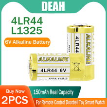 2pcs 4LR44 L1325 6V Alkaline Battery A544V 4034PX PX28A L1325 4AG13 544 4A76 Dry Primary Cells For Toy Remote Control Calculator