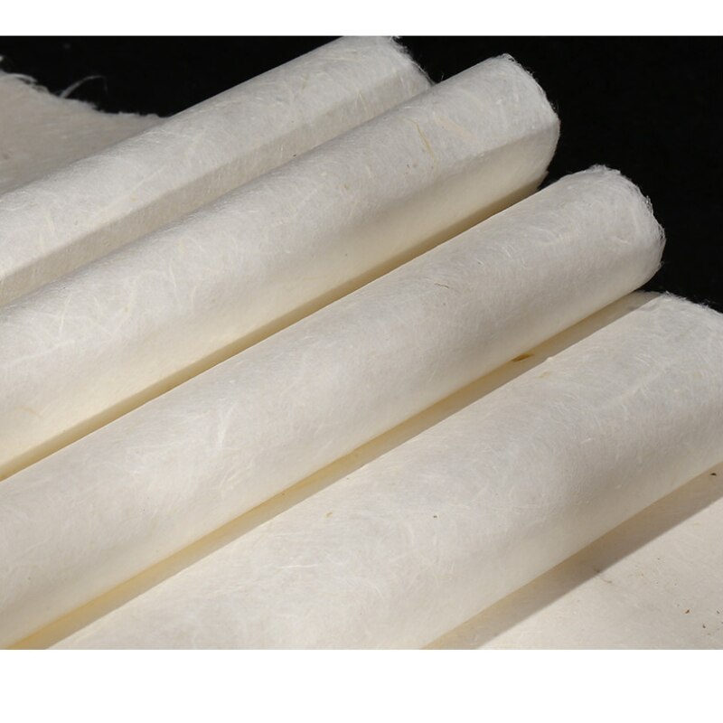 Cepillo de papel de cáñamo Chupi de fibra, caligrafía, papel Yunlong, pintura china, papel de arroz Retro antiguo, papel de exposición