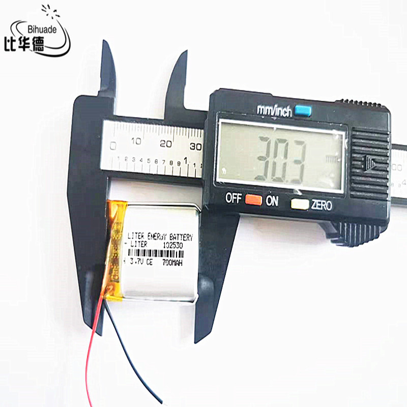 3.7v -liter-energieakku, 700 mah , 102530 lithium-polymer-lipo-akku, wiederaufladbar für  mp3 kopfhörer, ladepads, dvd-player, bluetooth-kamera