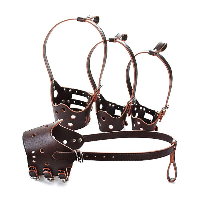 Pet Dog Anti-bite Mask, Mastiff Outdoor Wear, Leather Soft and Beautiful