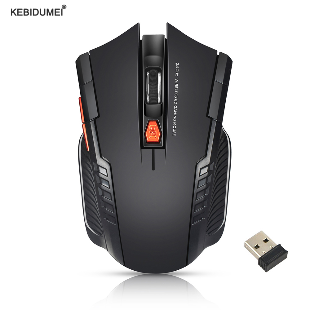 Ratón inalámbrico de 2,4 GHz, ratón óptico para juegos con receptor USB, ratón inalámbrico 6D para ordenador y portátil, accesorios