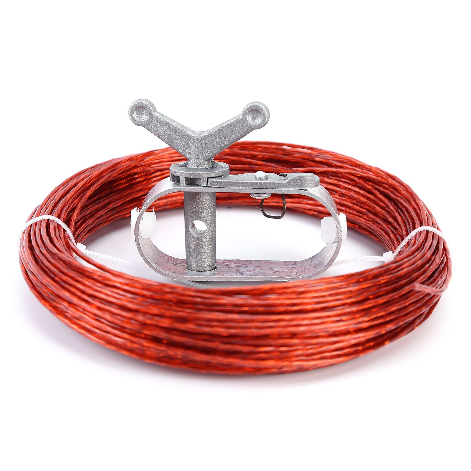 Pro Swimming Pool Cover Cable Winch Kit 100ft for Above Ground Swimming Pool Cover Plastic-coated Wire Fastener: Default Title