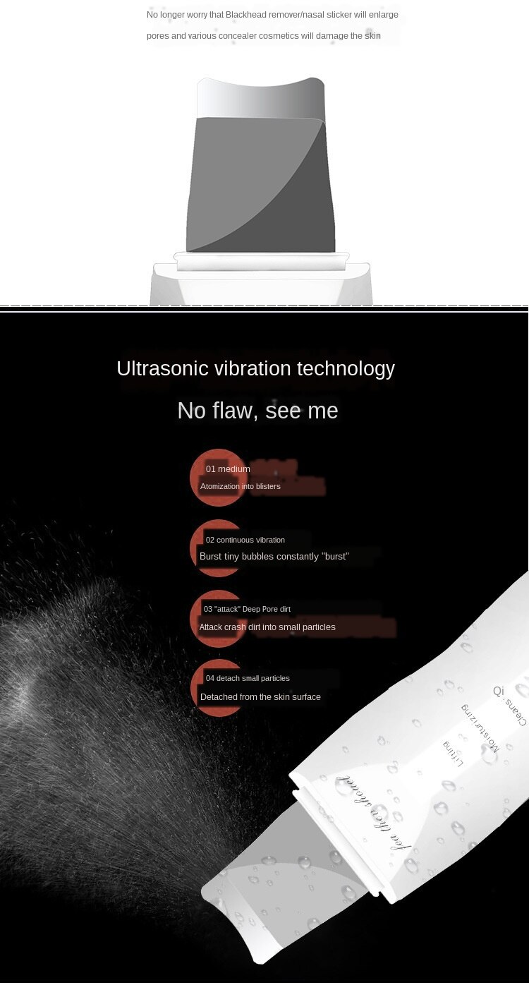 Anlan-purificador de pelo ultrassônico, máquina de limpieza provista de rosado, peeling facial, limpiador de poros, máquina de esfo