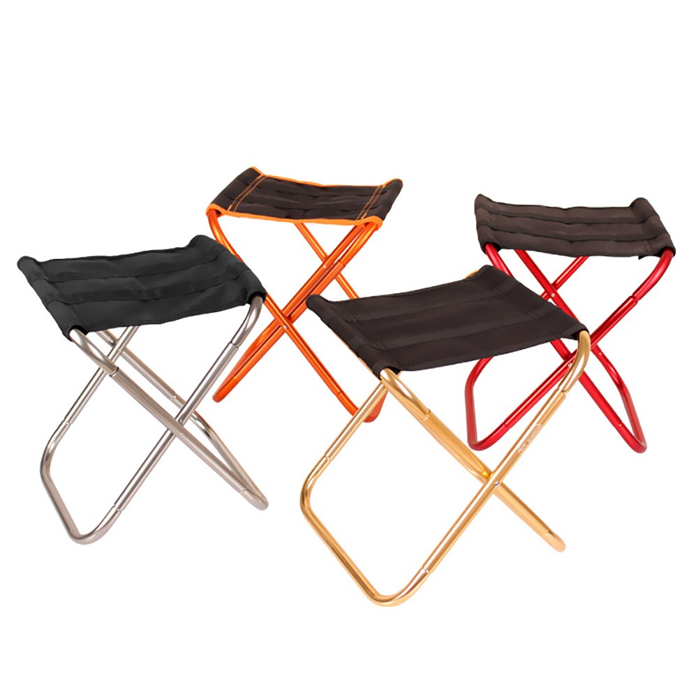 Sammenklappelig fiskestol letvægts picnic campingstol foldbar aluminiumsklud udendørs bærbar let at bære udendørs møbler