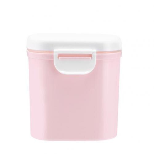 Portable Baby Milk Powder Food Storage Box Dispenser Sealed Container: pink L