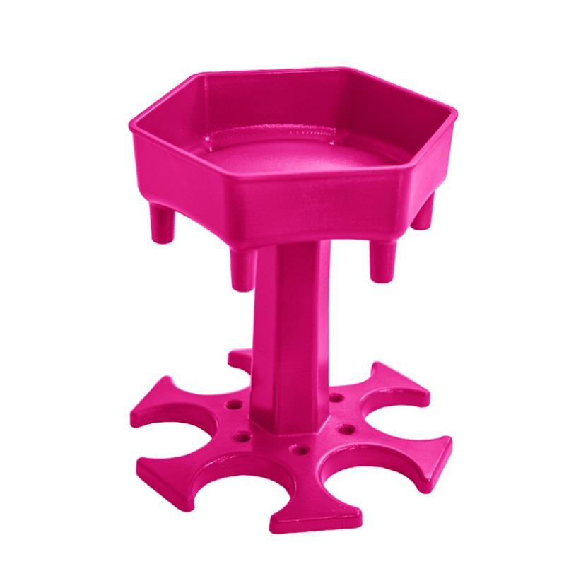 6 Shot Wine Glass Dispenser Holder Caddy Liquor Dispenser Party Beverage Drinking Games Glass Dispenser Party Bar Accessory: B Pink Without Glass