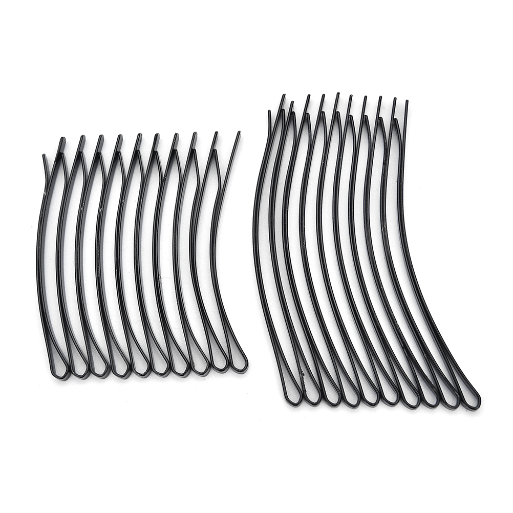 10 unidades/lote de horquillas de Metal negro para mujer, pinza para el pelo para niña, pasador de estilo, horquilla para peinado, herramientas de peinado DIY