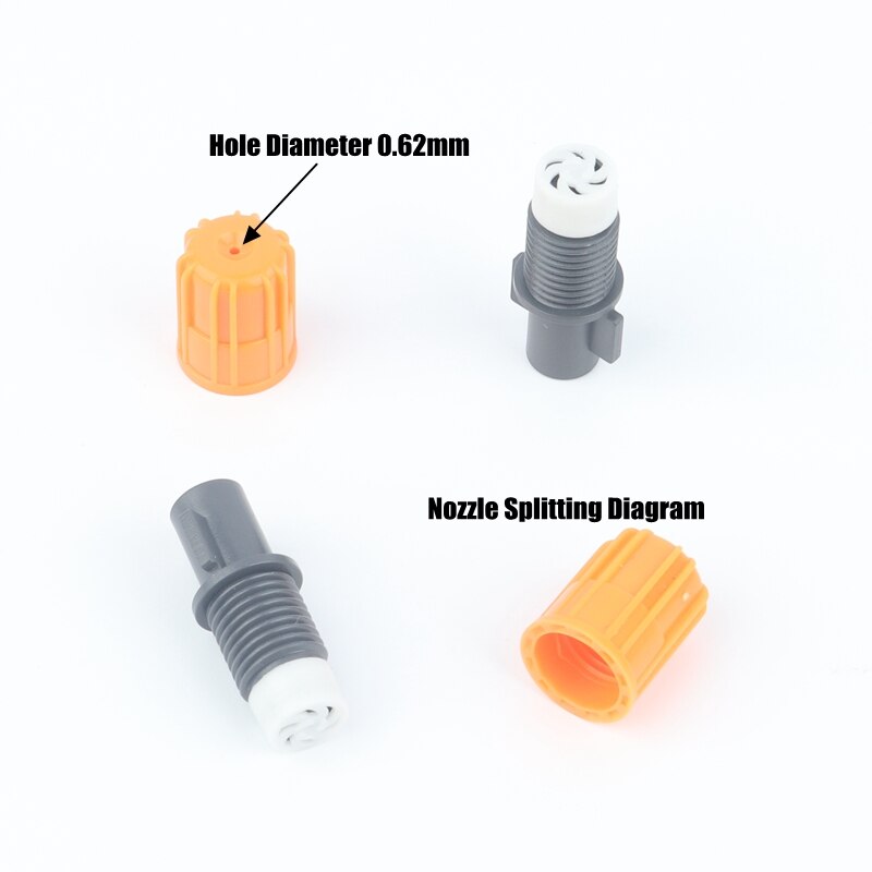 50pcs/lot Adjustable Atomizing Spray Nozzle Family Balcony Agriculture Garden Crop Flower Plant Lawn Irrigation Small Suit