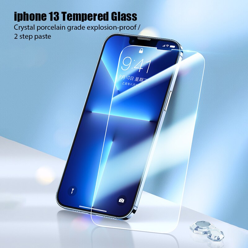 6 in 1 Tempered Screen Protector For iPhone 13 12 11 Pro Max Camera Lens Film For iPhone 13 12 Mini 11 SE Protective Glass