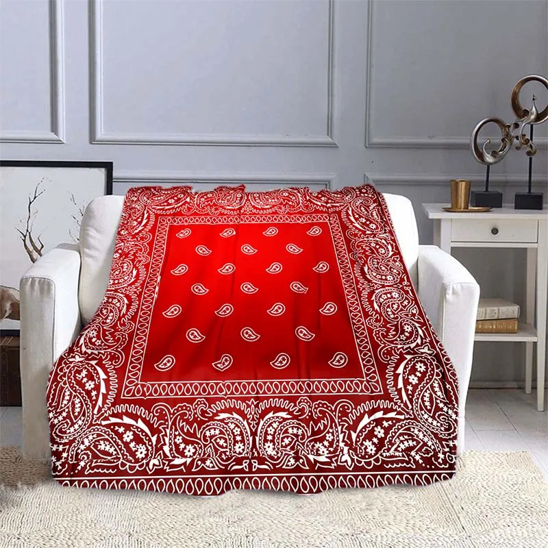 Bohemian Stijl Boho Bandana Sofa Dekens Voor Bedden Super Zachte Warme Deken Cover Flanel Gooi Deken Flanellen Deken Huis Cadeau: 70x100 cm / Paars