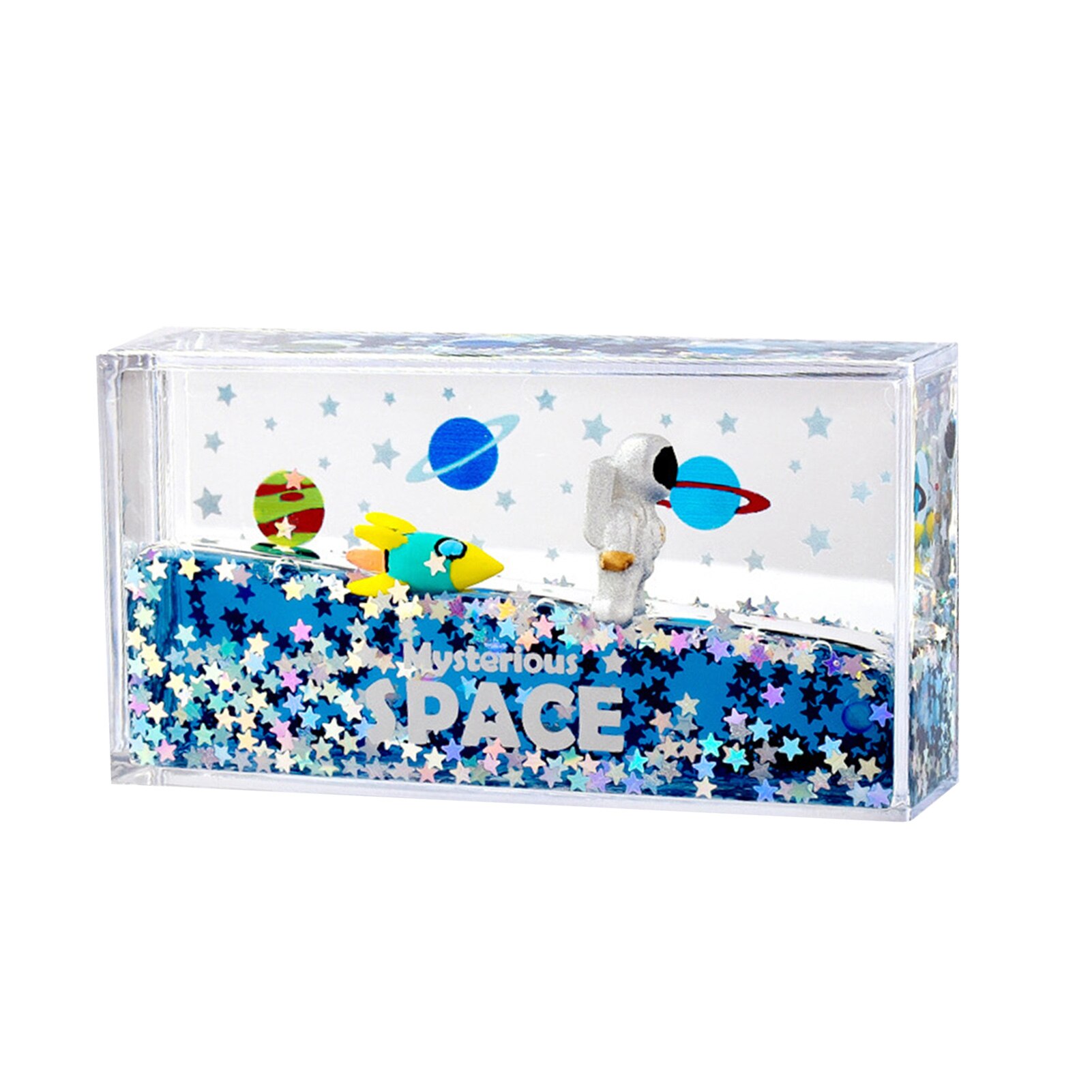 Płynna pływająca dekoracja astronauta pokój dziecięcy ruchome piaski pływający akrylowy ornament na urodziny, dekoracja ślubna Hhome