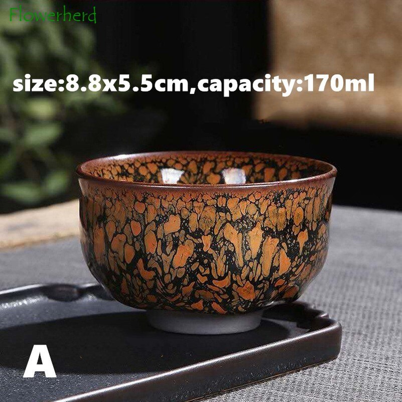 Keramik Tee Tasse Porzellan Teegeschirr Hundert Blüzehn Dick und glatt Einzigen Tasse Leopard Haut Schnee Glasur Geöffnet Meister Tasse Hohe-ende
