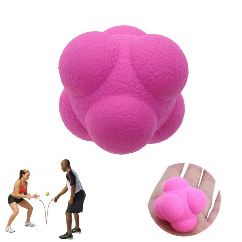 Sekskantet reaksjonsball silikon smidighet koordinering refleks trening sport trening kondisjonstrening ball for kvinner og menn