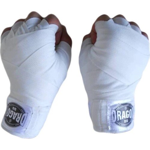 Dragon Boxing, Kick Boxing and Muay Thai Elastic Boxing Bandage 5 Meters White