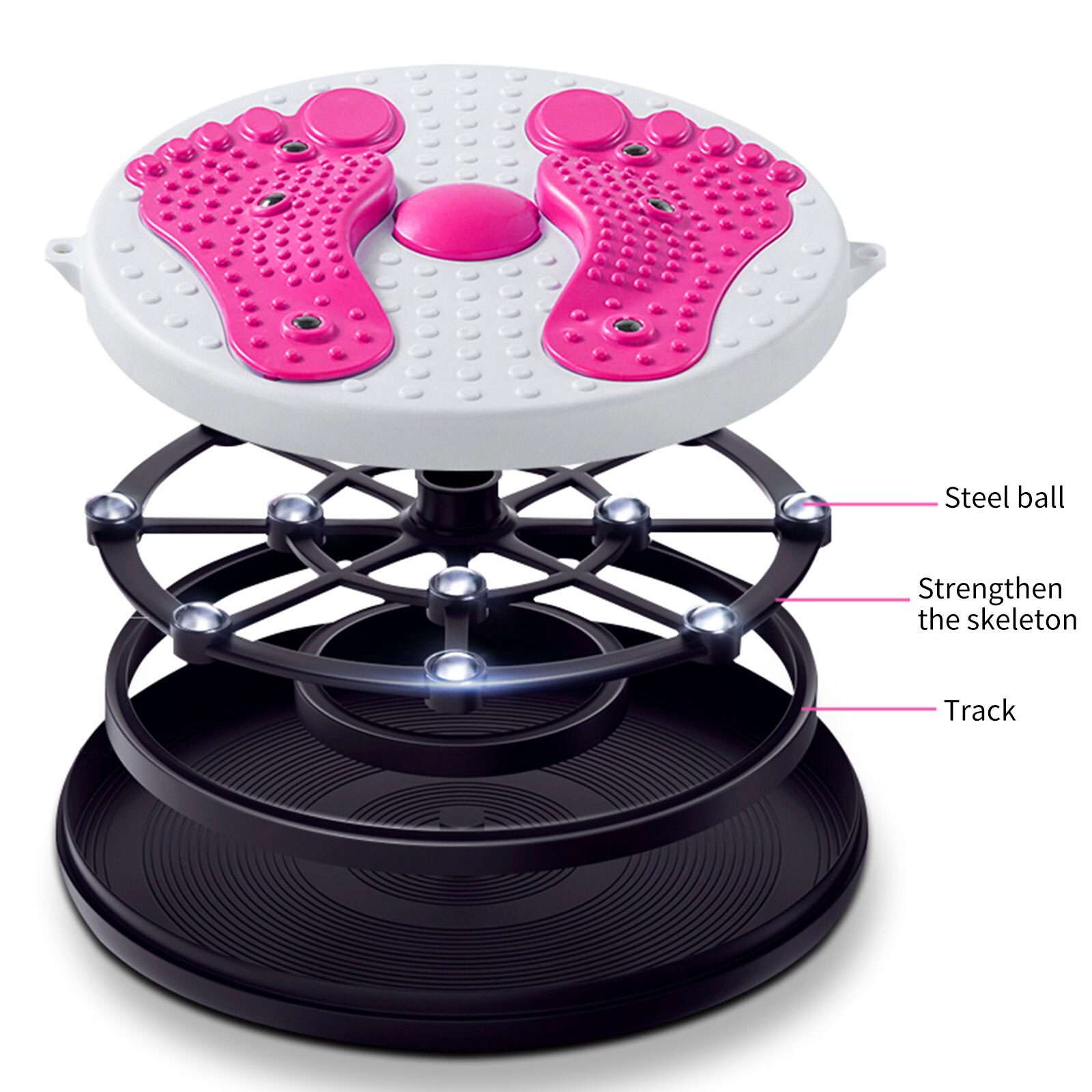 Yoga waist twisting disc beauty waist machine compact and silent with foot massage magnet balance turntable for waist relaxation