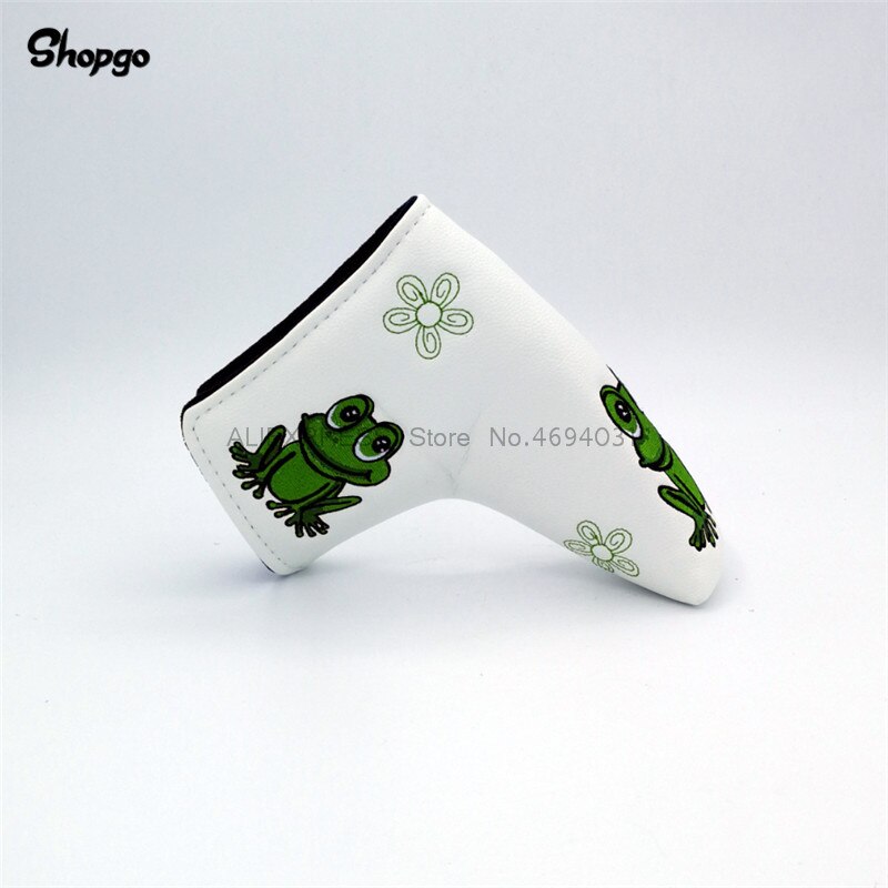 Lovely Embroidery Frog Golf Putter HeadCover Outdoor Waterproof PU Golf Cover Sport Golf Accessories