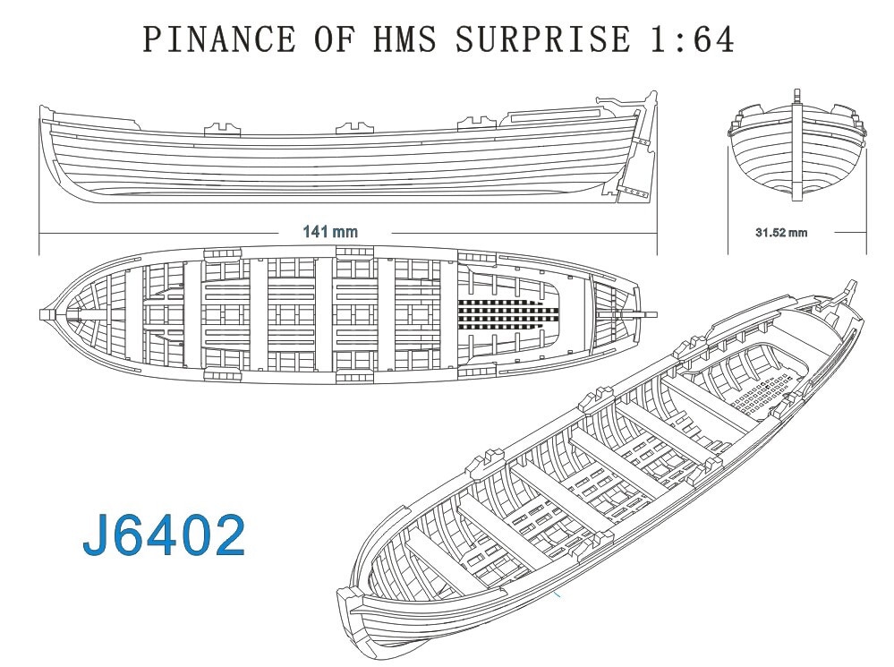 Kit de modelo de bote salvavidas, , escala 1/64