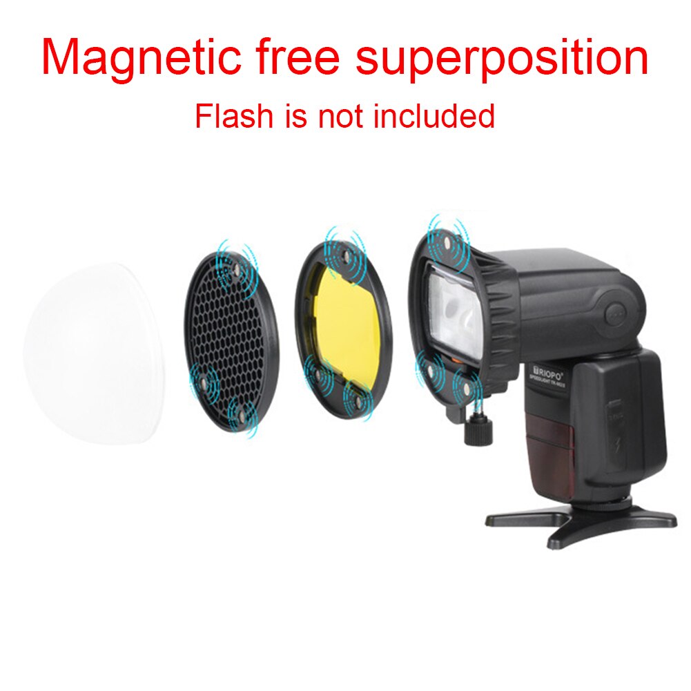 Support de lampe Kit nid d'abeille bricolage photographie couleur Flash diffuseur universel magnétique doux vitesse lumière caméra nid