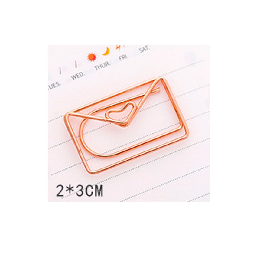 50pcs/lot Kawaii And Cute Planner Tools Metal Mini Clips Photos Stationery Metal Binder Clips: Envelope