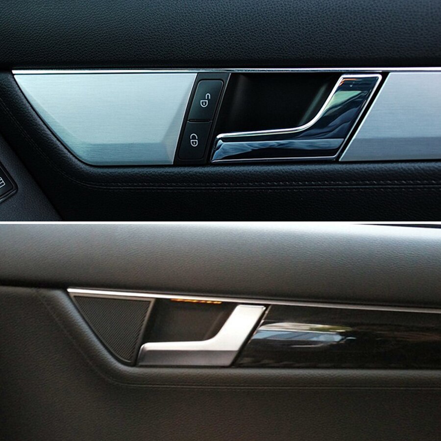 Di plastica Lato Sinistro tutto'interno Maniglia Interna Della Porta kit di Riparazione per Benz C-CLASS Berlina stazione-carro W204 X204 cromo/Opaco