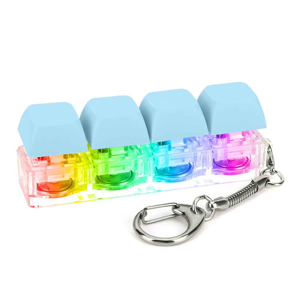 Finger Keyboard Fidget Toys, 4 prédire Keyboard ClUnicef Toy, Decompress Fingertip Keychain, Finger Calming Toy, Souligné Instituts