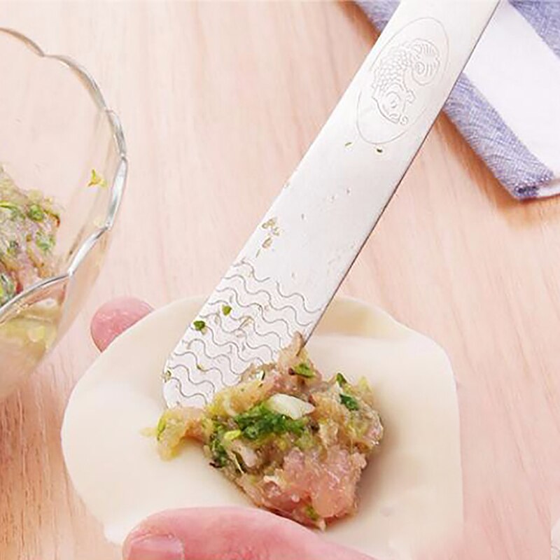 Japansk stil rostfritt stål stoppning sked kök prylar diy verktyg hushåll dumpling fyllningar sked
