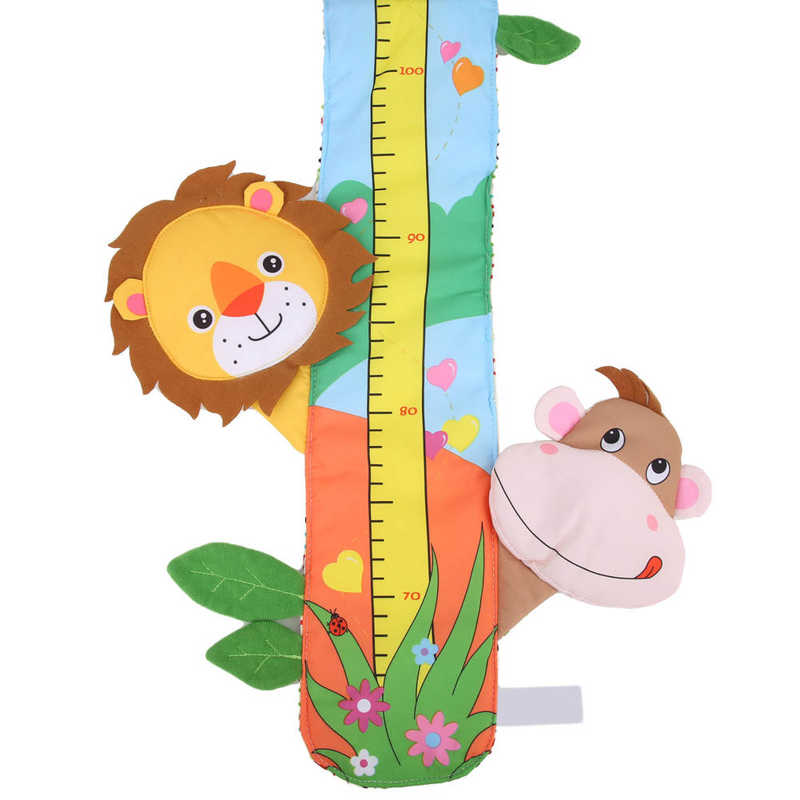 Tabla de crecimiento de altura para niños, 100% de algodón grueso, tabla de crecimiento de bebé multifuncional, Regla de medición, decoración de habitación
