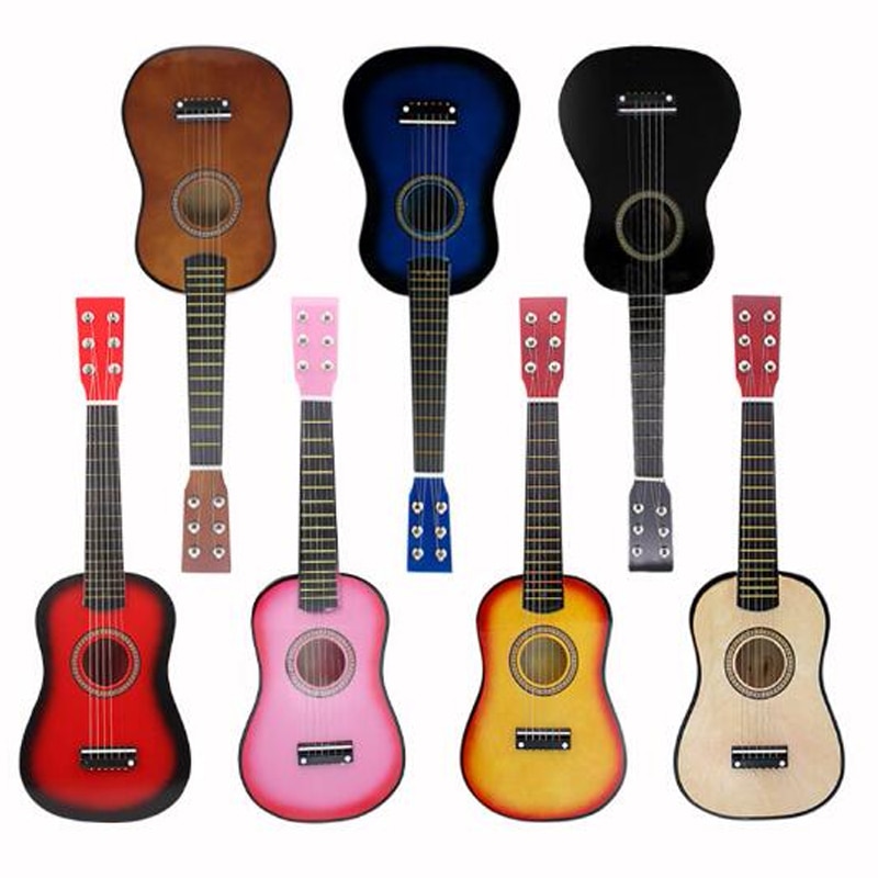 21/23 pouces mini guitare en bois massif pour enfants et débutants Basswood guitare acoustique 12 frettes 6 cordes guitare avec pics AGT09