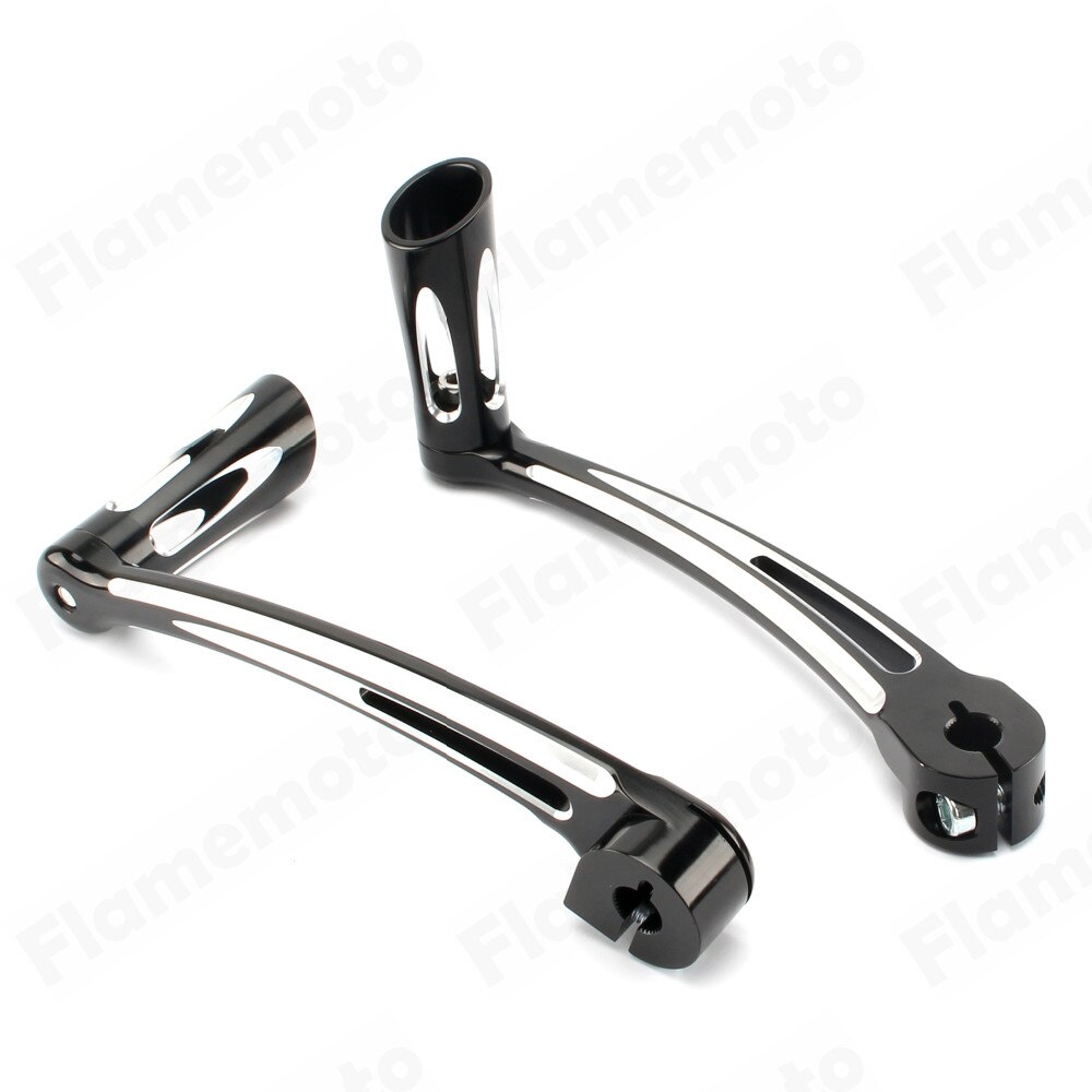 Black Motorcycle Gear Lever Heel Toe Shift Kit Lever w/Shifter Peg For Harley Touring Electra Glide FLT FLH Trike Softail Fatboy