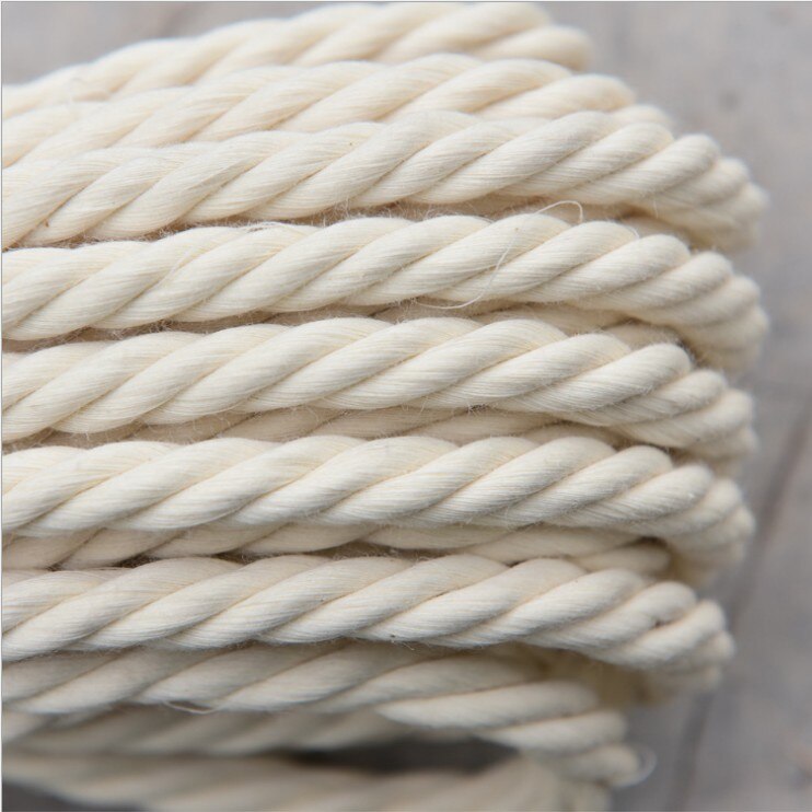 3mm/4mm/6mm/8mm/10mm Natural Handmade Cotton Cord Thread Crochet Rope DIY Hanging Tapestry Weaving Yarn Knitting Rope