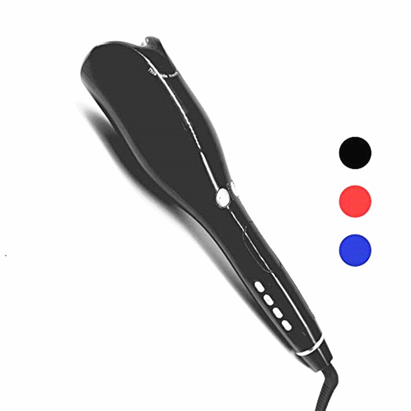Automatische Professionelle Luft Dreh Haar Curler Lockiges Haar Artefakt Faul Elektrische Dreh Eisstockschießen Eisen Große Rolle Wasser Welligkeit: Schwarz / uns