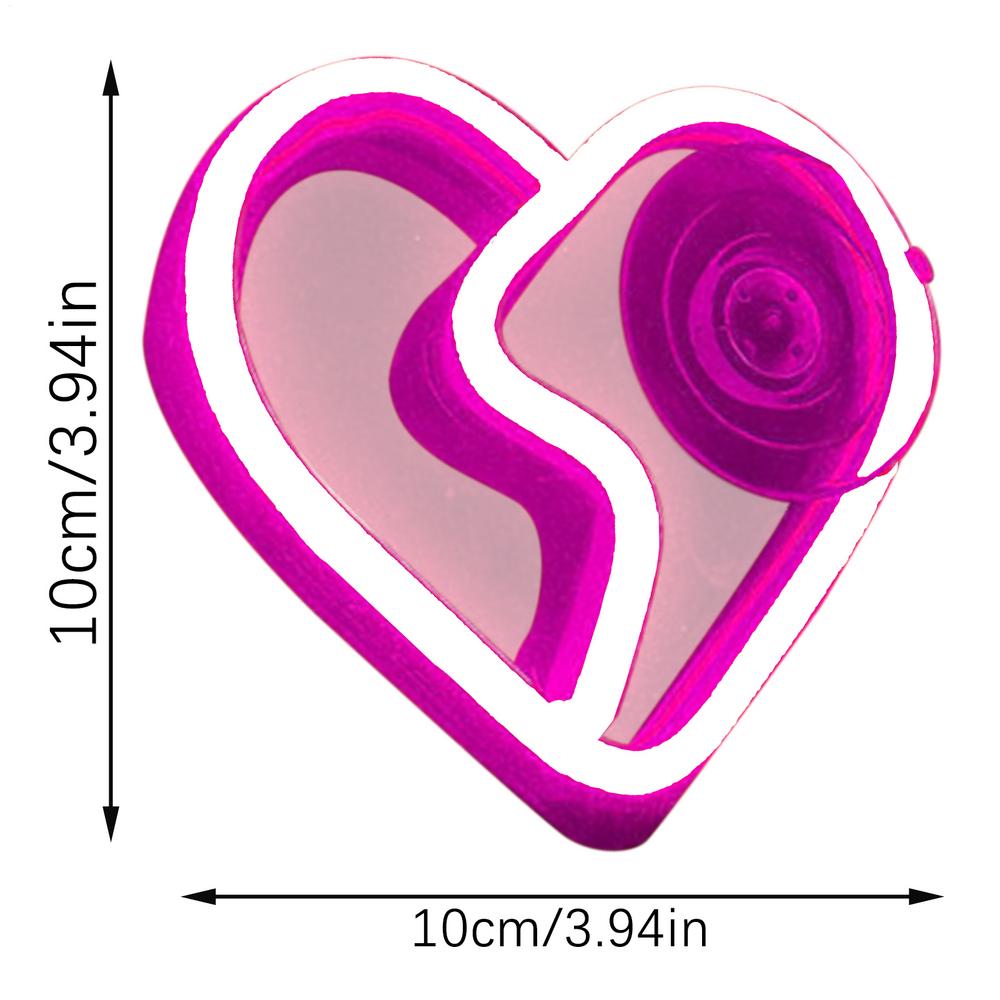Luces decorativas para Interior de coche, luces LED, iluminación ambiental, forma de rotura del corazón, iluminación Interior para coche, luz de ambiente: Rosa