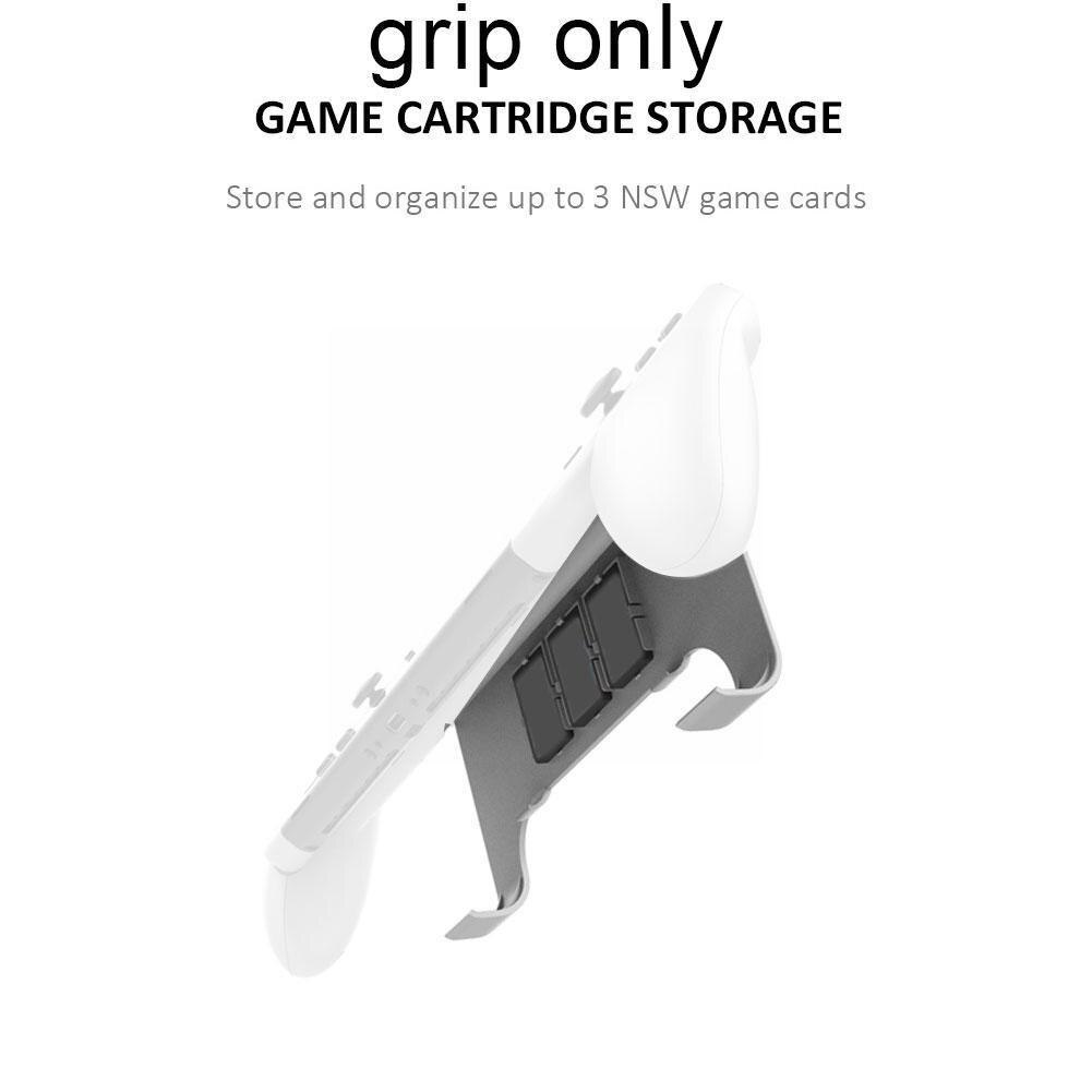 Hand Grip Stand For Nintendo Switch OLED Model Comfortable &amp; Ergonomic Handle Holder Kickstand W/ Game Cartridge Storage NS V4W7
