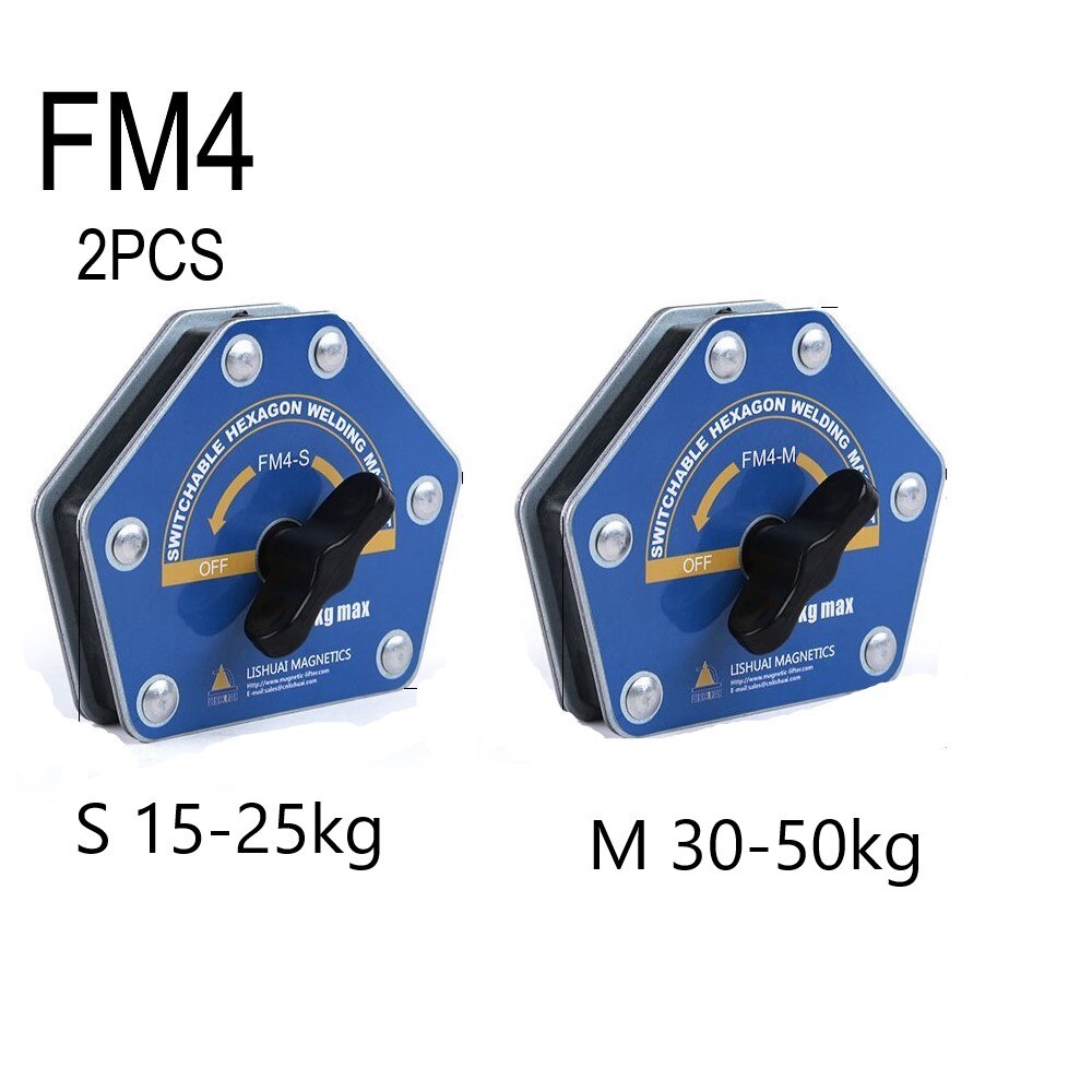 2pcs Switchable Arrow Welding Magnet On/Off Switch Arrow Magnetic Welding Holder Fixer Positioner Auxiliary Locator Tool FM1-4: FM4 15-50KG